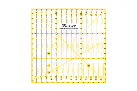 Patchwork Ruler - Colour: Yellow - Size: 15x15cm