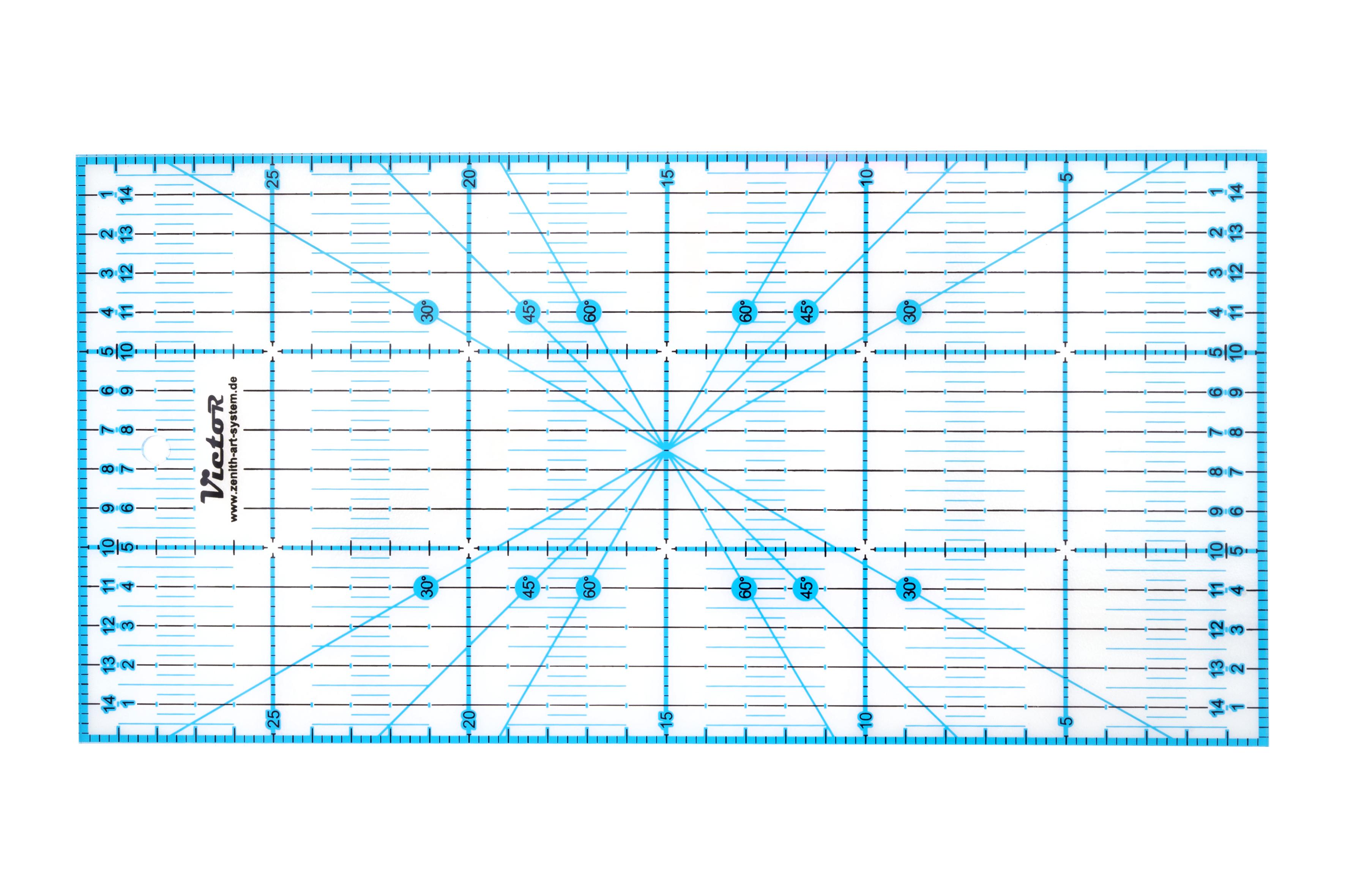 Patchwork Ruler - Colour: Blue - Size: 15x30cm