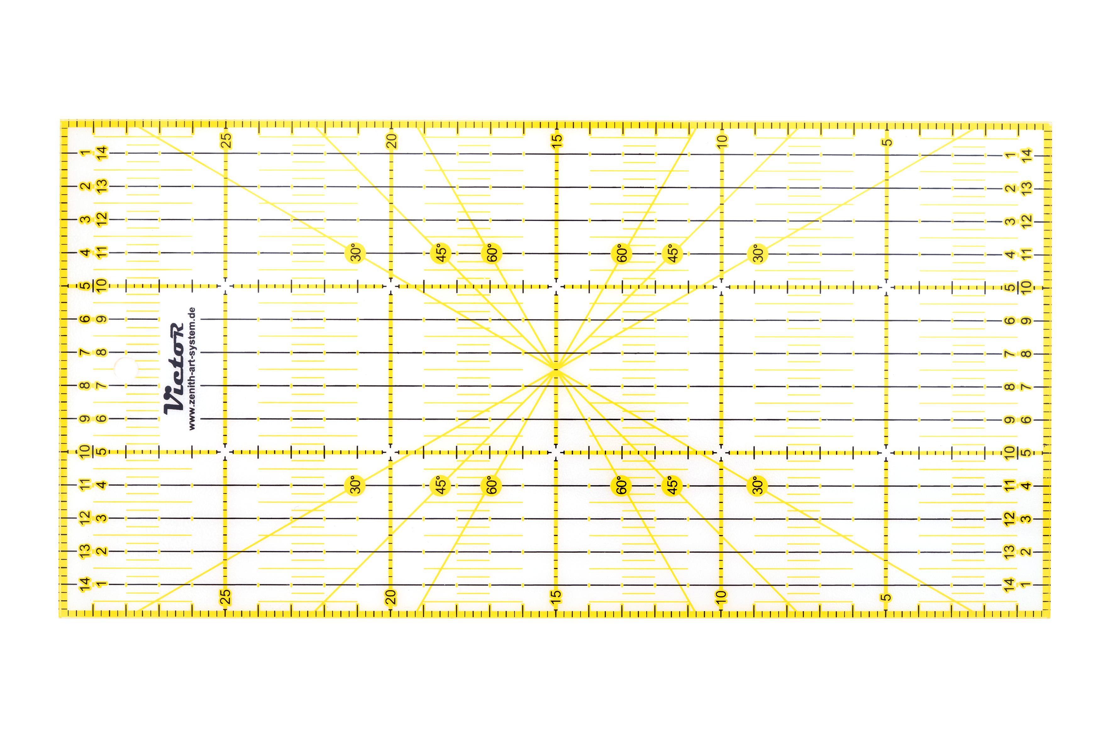 Patchwork Ruler - Colour: Yellow - Size: 15x30cm