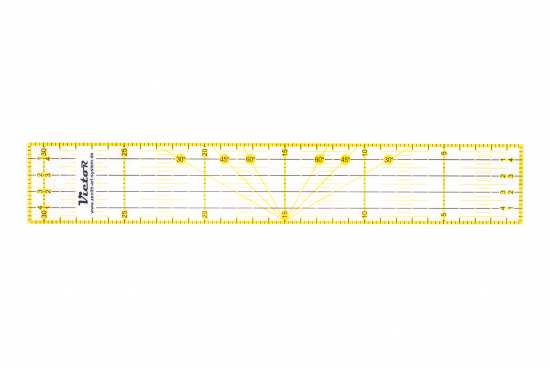 Patchwork Ruler - Colour: Yellow - Size: 5x31cm