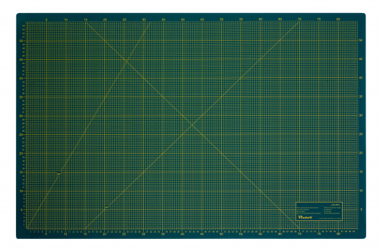 Cutting Mat, 3 layers, self-healing - colour: green black - size: 600x900mm