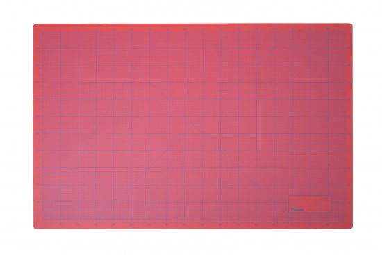Cutting Mat, 3 layers, self-healing - colour: red/orange - size: 600x900mm