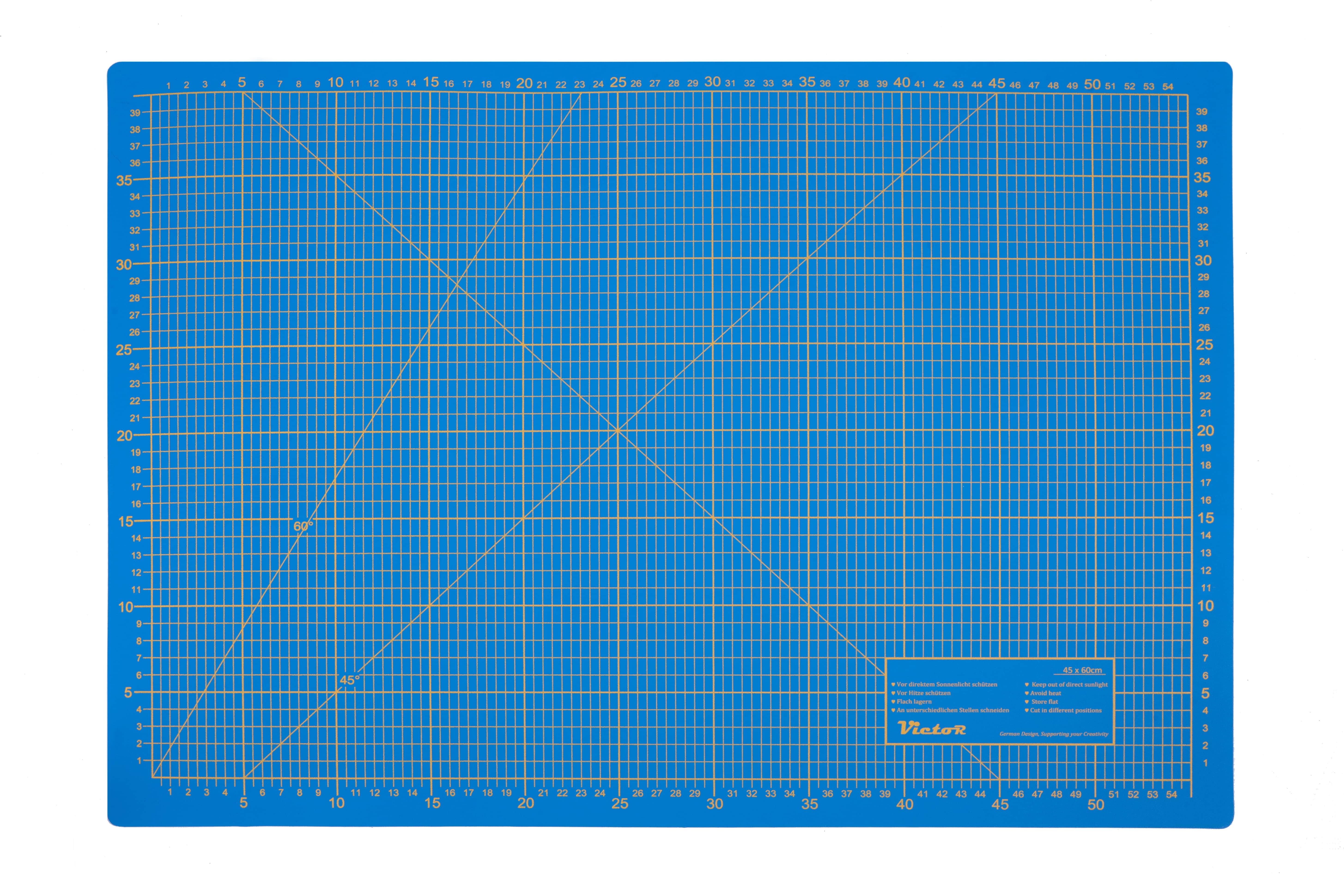 Cutting Mat, 3 layers, self-healing - colour: blue - size: 450x600mm