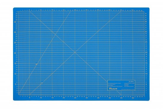 Cutting Mat, 3 layers, self-healing - colour: blue - size: 450x600mm