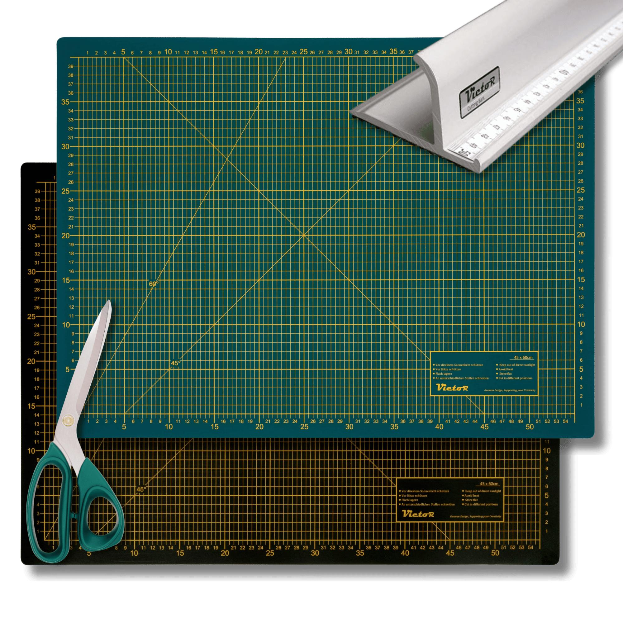 Schneidematte 3-lagig und selbstheilend - Farbe: Gr�n Schwarz Set - Gr��e: 450x600mm