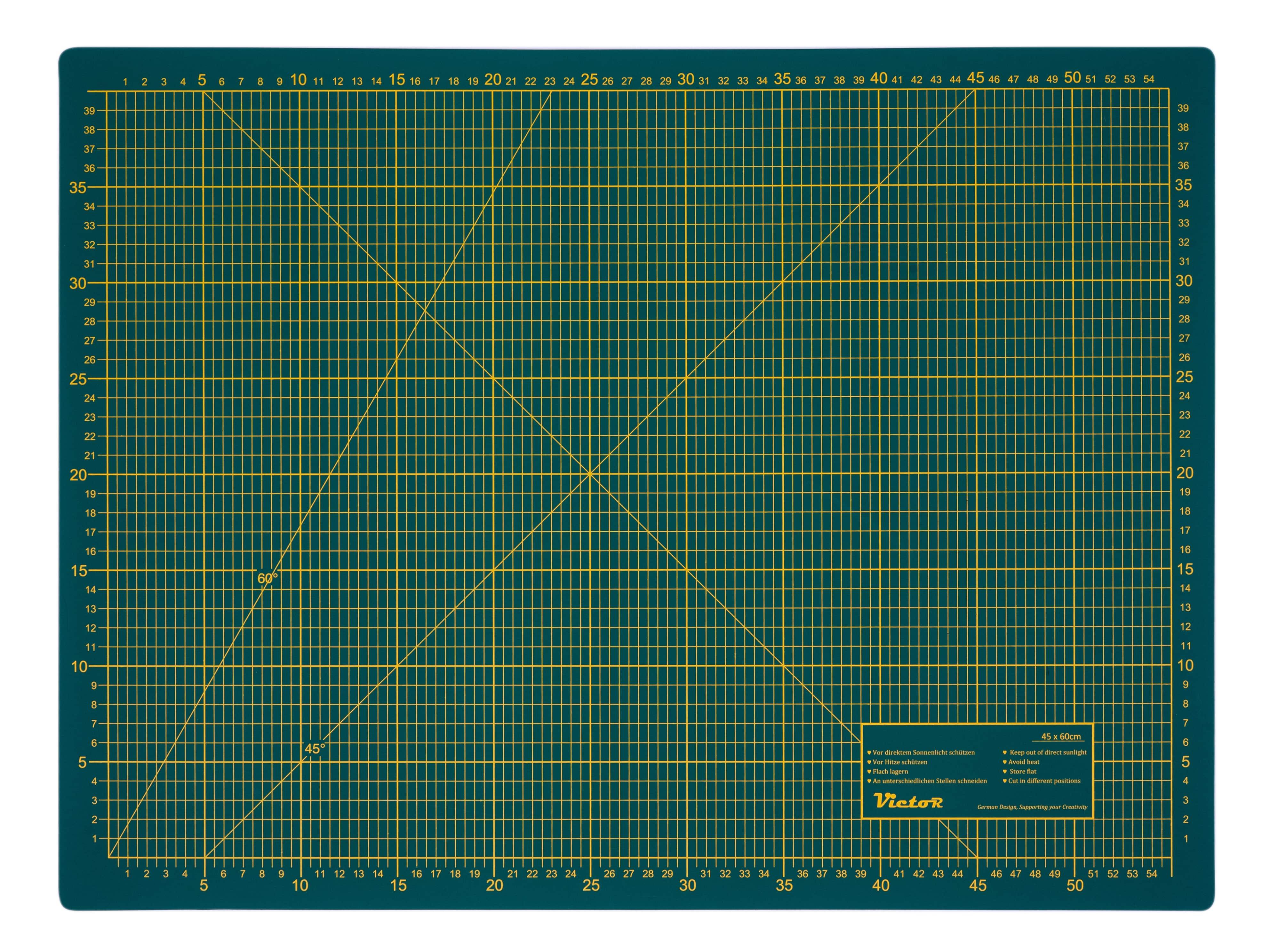 Cutting Mat, 3 layers, self-healing - colour: green black - size: 450x600mm