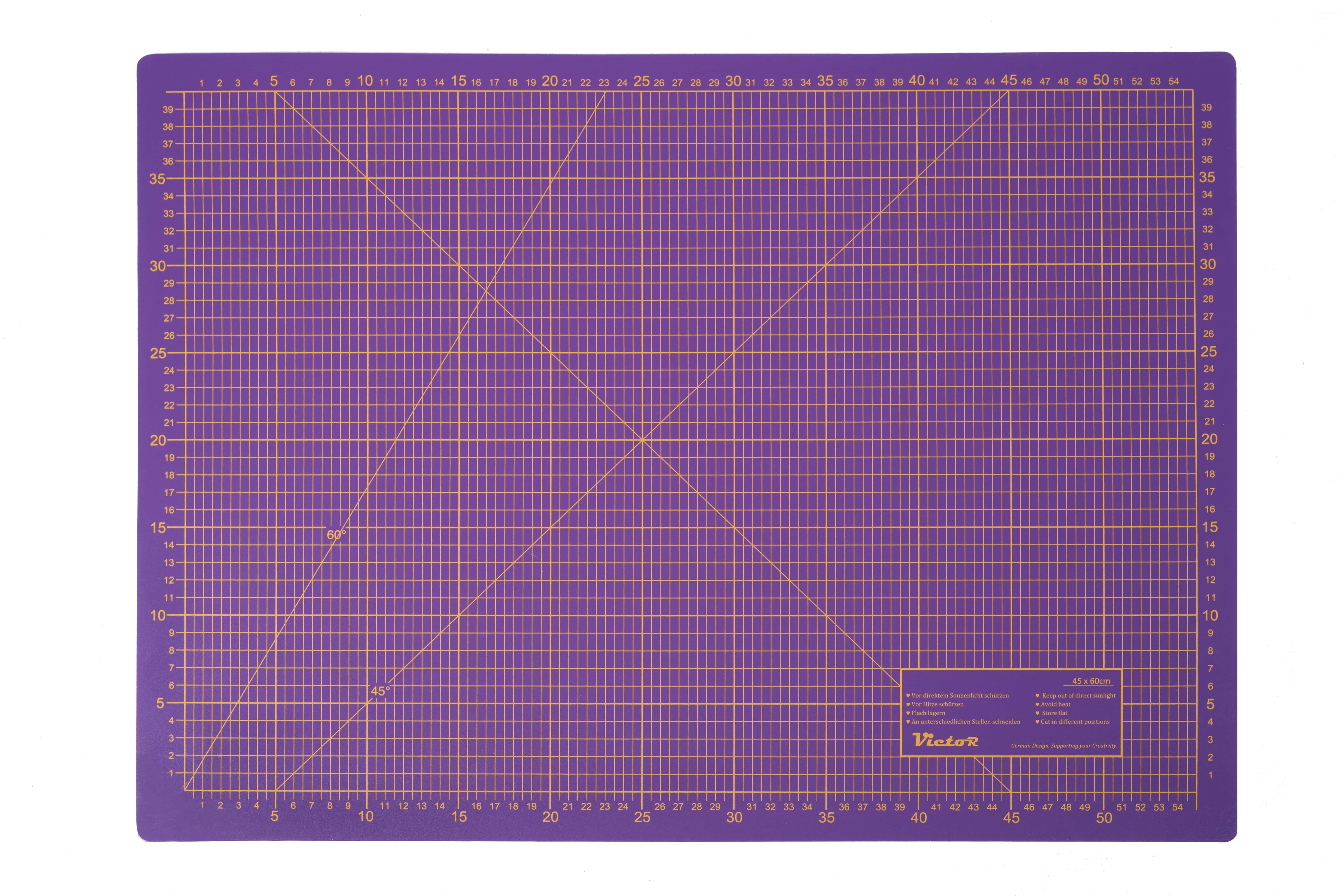 Cutting Mat, 3 layers, self-healing - colour: violet/pink - size: 450x600mm