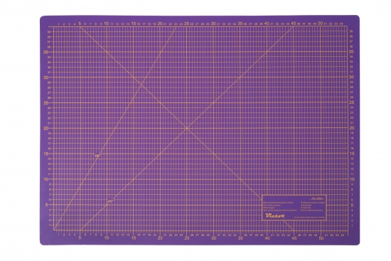 Cutting Mat, 3 layers, self-healing - colour: violet/pink - size: 450x600mm