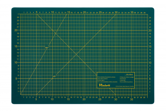 Cutting Mat, 3 layers, self-healing - colour: green black - size: 300x450mm