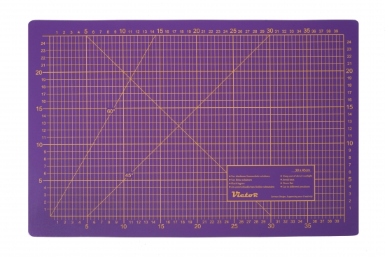 Cutting Mat, 3 layers, self-healing - colour: violet/pink - size: 300x450mm